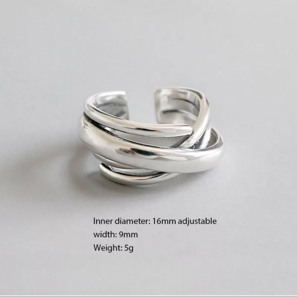 925 Sterling Silver Bohemian Adjustable Ring - Picture 4 of 9